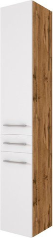 HELD MÖBEL Seitenschrank Livorno in Weiss Matt mit Türen und Schubladen, Breite: 30 cm, Höhe: 180 cm, Tiefe: 35 cm - Bild 1