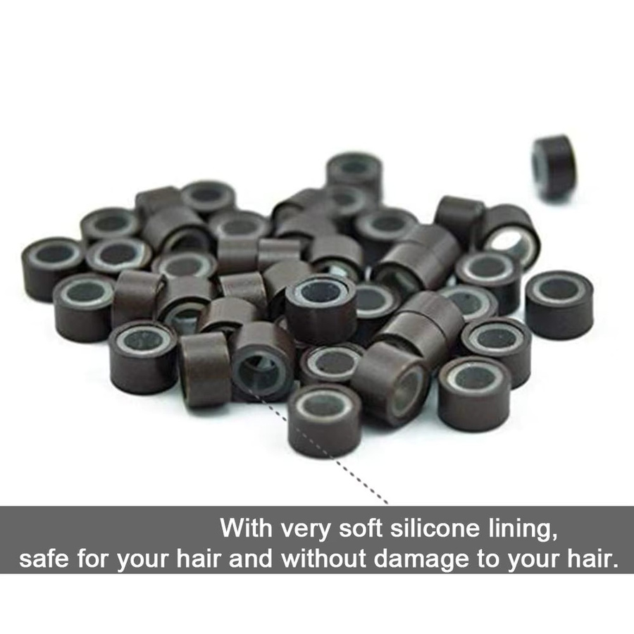 Haar Extensions Micro Link Silikon Ringe, 300 Stück, Damen - Bild 2