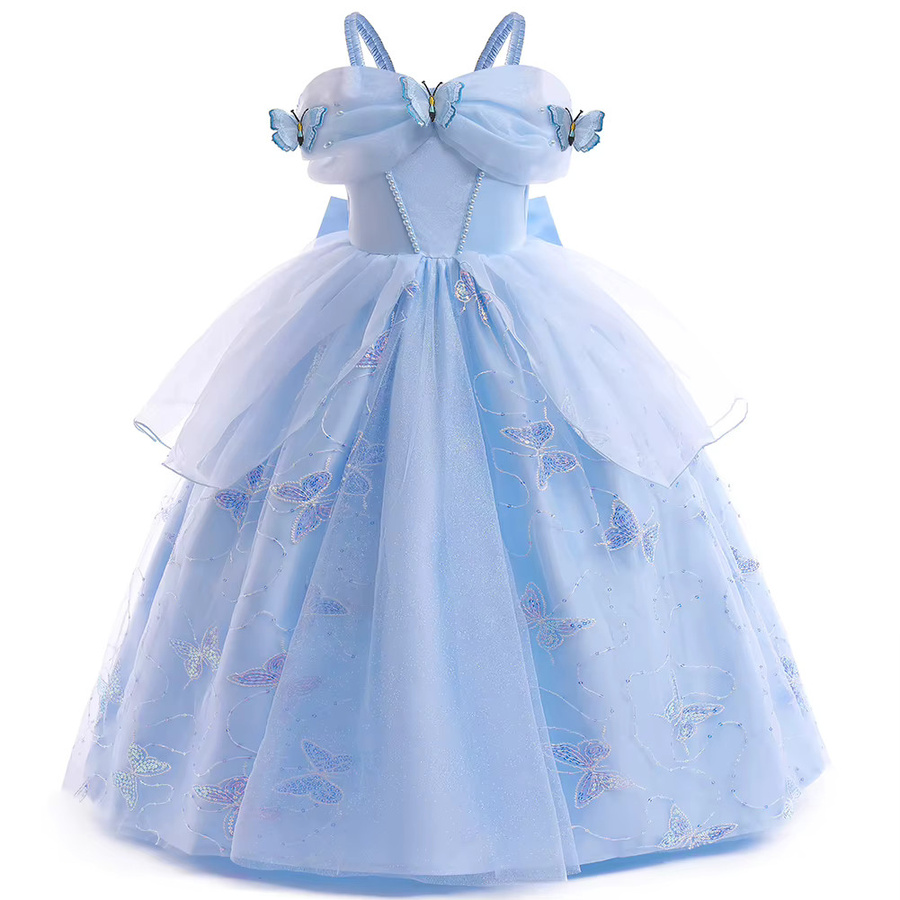keaiyouhuo Disney Aschenputtel Kostüm Mädchen, Prinzessin, Blau - Bild 2
