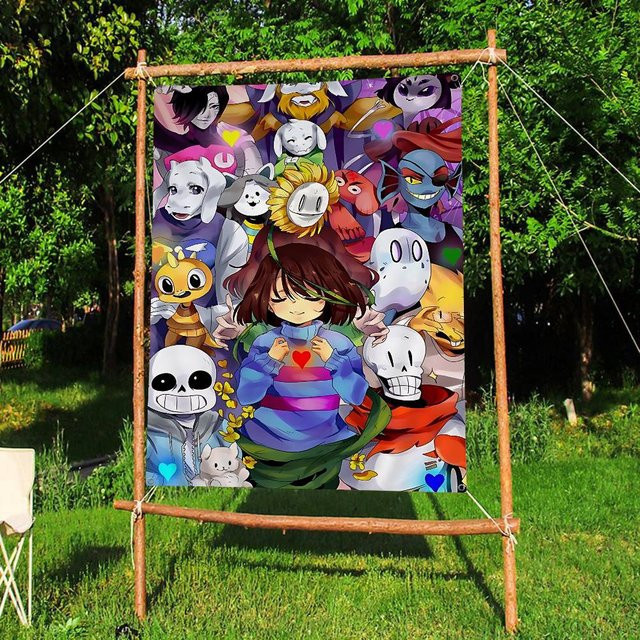 Beast Kingdom Undertale Vintage Banner Dekoration mit Anime Design, Mehrfarbig, B: 70 cm, H: 50 cm - Bild 1