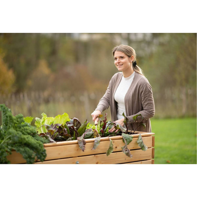 Westmann Hochbeet XL aus Fichtenholz in Braun, B/T/H: 70 x 130 x 90 cm - Bild 9
