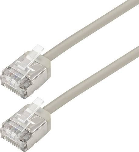 Maxtrack TI54-1,5L RJ45 Patchkabel CAT 8.1 U/FTP Ethernet LAN, grau, Länge: 1,5 m - Bild 1