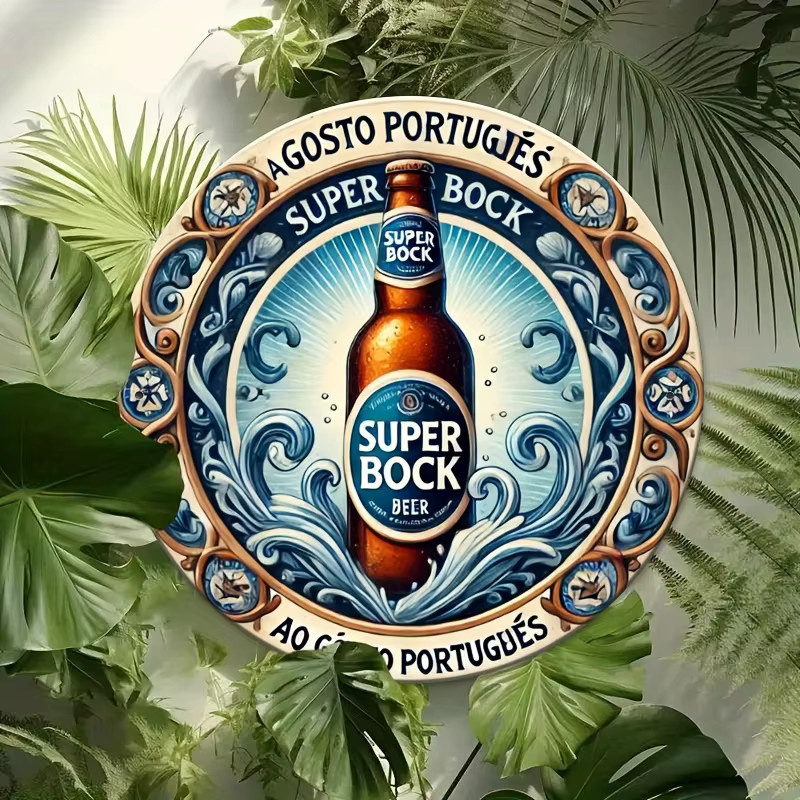 Super Bock Vintage-Aluminiumschild mehrfarbig B/H: 20 x 20 cm - Bild 6