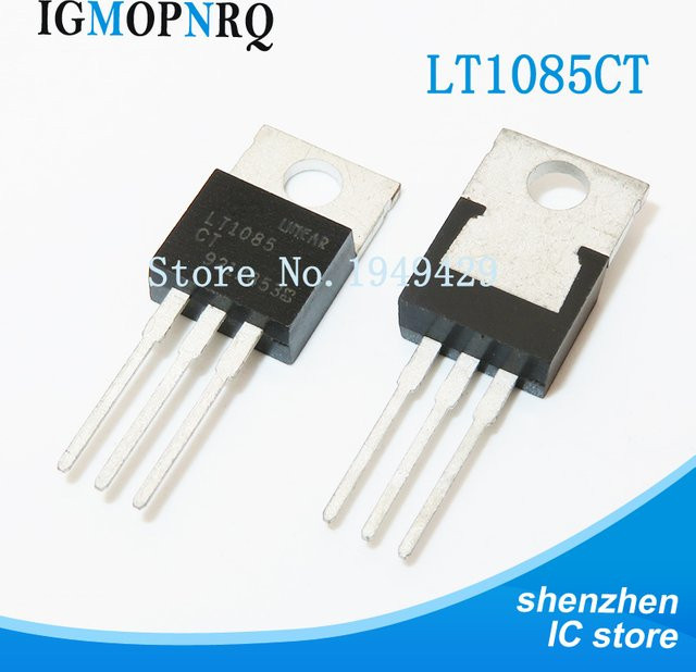 10 Stück LT1085CT Spannungsregler im TO-220 Gehäuse, Farbe: Schwarz - Bild 1