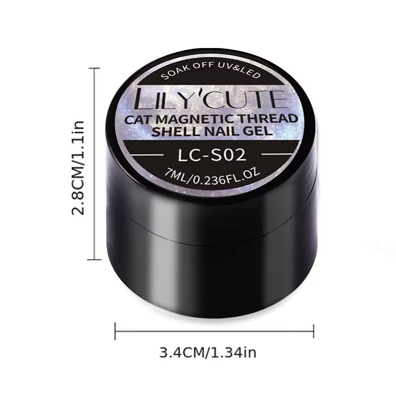 LILYCUTE Faden-Muschel-Nagelgel, 7 ml, Perlmutt-Effekt - Bild 5