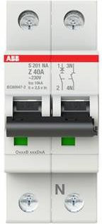 ABB S201-Z40NA Leitungsschutzschalter 40A 230V Grau 2CDS251103R0558 - Bild 1