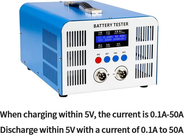 EBC EBC-A50L Ladeentladungstester Kapazitätstester für große einzellige Lithium-Eisenphosphat-Batterien in Blau - Bild 1