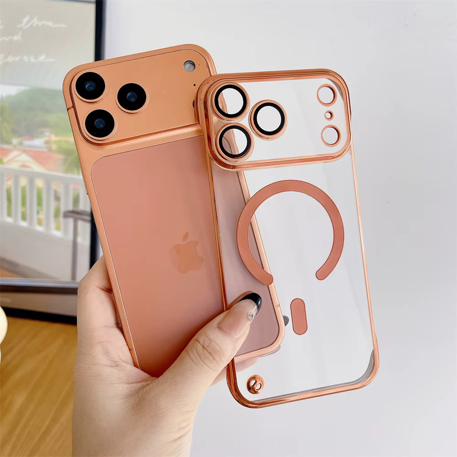 Xeber MagSafe Schutzhülle für iPhone 14, 15, 16, 17 Pro Max Plus, transparent mit Luftglaslinse und rahmenlosem Design - Bild 1