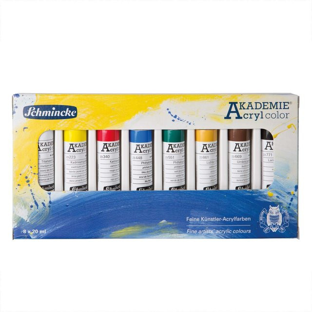 Schmincke Akademie Acrylfarben Set Mehrfarbig 8x20ml - Bild 1