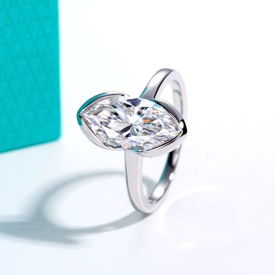 AnuJewel Verlobungsring, 925 Silber, Moissanit, Damen - Bild 2