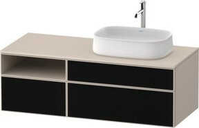 Duravit Waschtischunterschrank Zencha in Braun mit integriertem Einrichtungs-System, B/T: 130 x 55 cm - Bild 1
