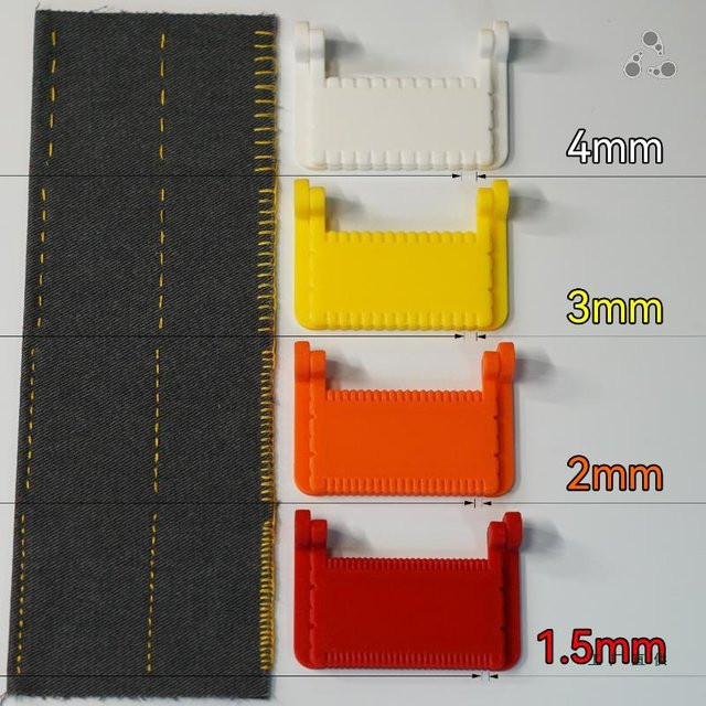 WHPHous Nähführungsschablonen-Set aus Kunststoff für gleichmäßige Stiche mit 1,5 mm, 2 mm, 3 mm und 4 mm Abstand für Stoff, Stickerei und Lederhandwerk - Bild 1