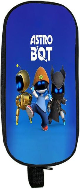 Astro Bot Federmäppchen für Schüler in Schwarz und Blau mit großem Fassungsvermögen und Aufklappfunktion - Bild 1