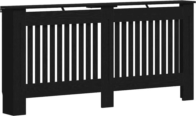vidaXL Heizkörperabdeckung in Schwarz mit Eichen-Optik und vertikalem Latten-Design, B/T/H: 172 x 19 x 81,5 cm - Bild 1