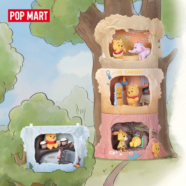 POP MART Winnie-the-Pooh Baumhaus-Theater-Serie, Actionfigur, Blind Box - Bild 1
