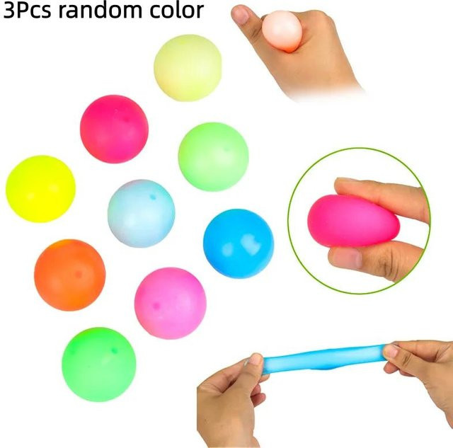 Topmix Regenbogen Mehlbälle, Stressball, 3-teiliges Set, multicolour - Bild 1