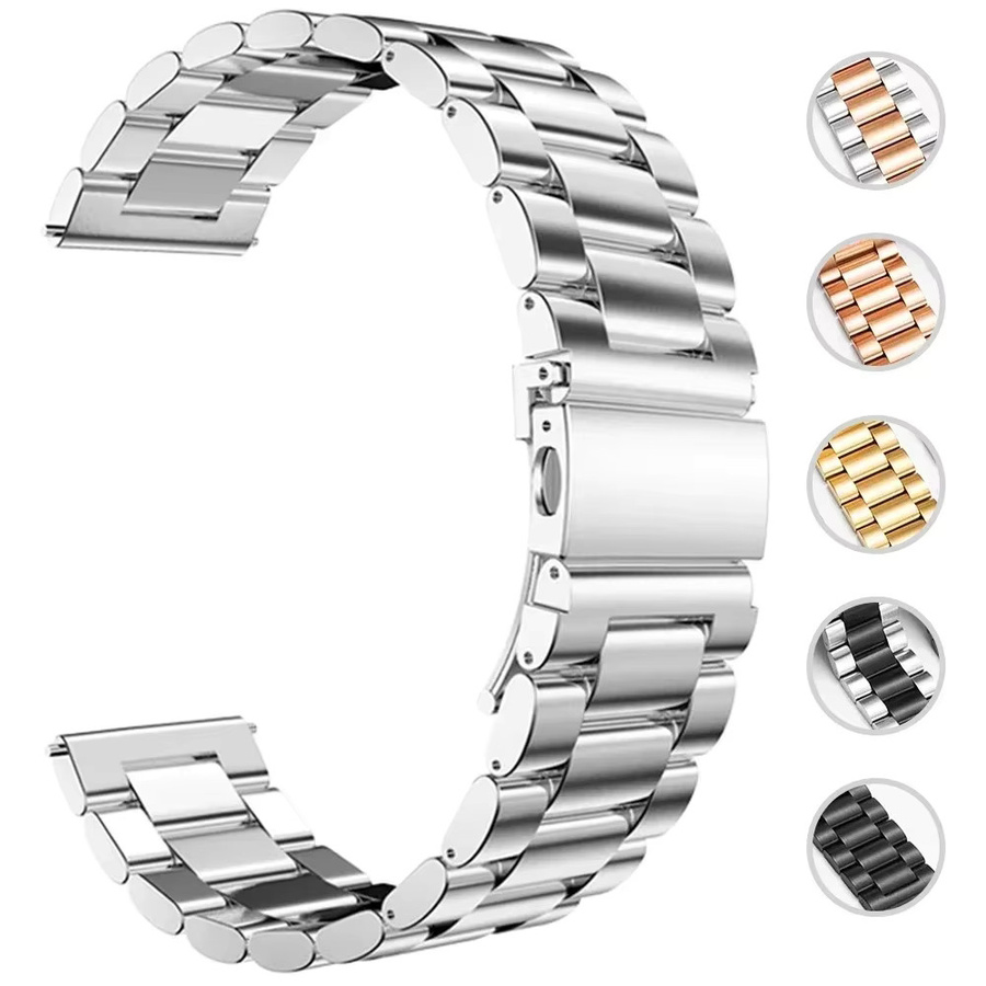 NEY Uhrenarmband Edelstahl, Silber, 22 mm, 20 mm, Unisex - Bild 2