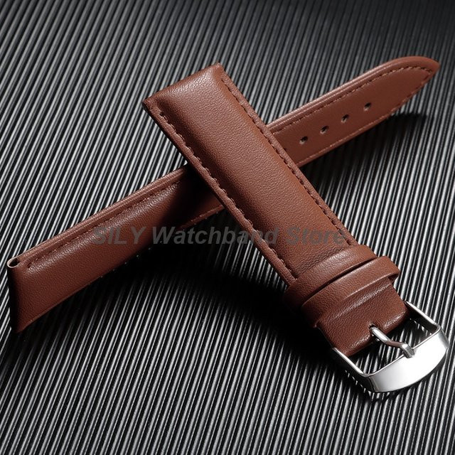 asukaband Uhrenarmband Leder, Silber, Unisex - Bild 1
