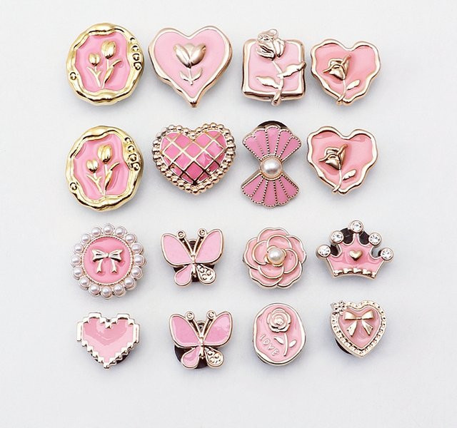 Schuhanhänger-Set für Mädchen, Blume, Diamant, Schmetterling, Perle - Bild 1