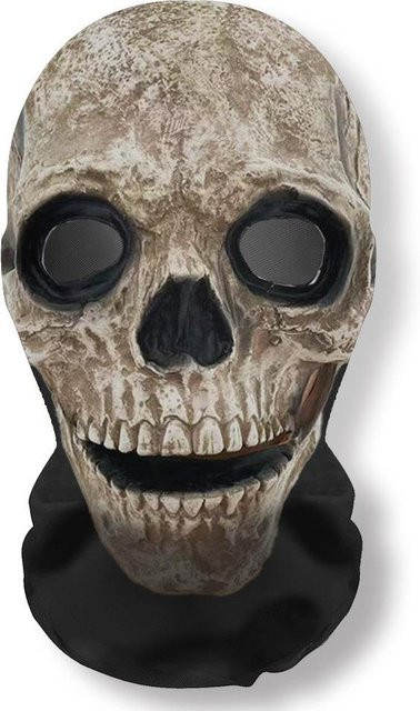 BigBee Halloween Geistergesicht 3D-gedruckte Maske, Vollgesichtsmaske, Weiß - Bild 1