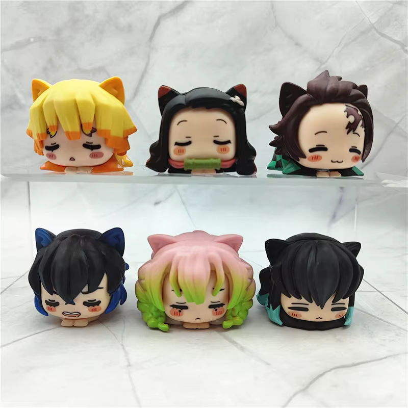 Bandai Demon Slayer Mini Figur, 6-teiliges Set, PVC Modell Puppe - Bild 2