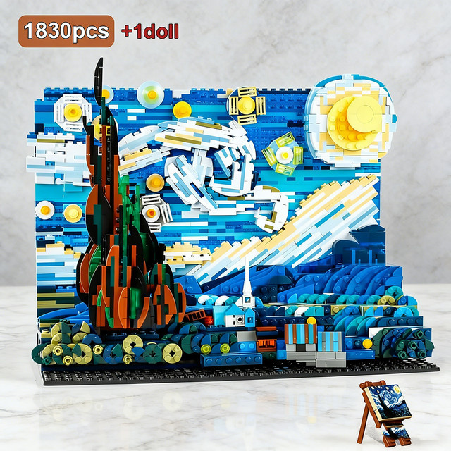 Stern Van Gogh Sternennacht, Weltbausatz, 1830 Teile, ab 14 Jahren - Bild 1
