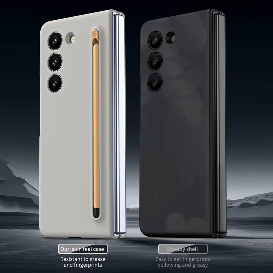 Samsung Skin Feel Handyhülle mit S Pen Stiftschlitz für Galaxy Z Fold 7 6 5 4 in Pink - Bild 2