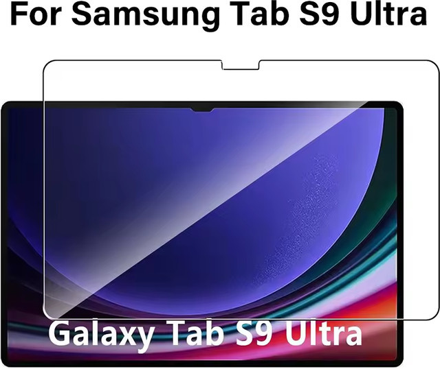 Samsung Displayschutzfolie aus gehärtetem Glas für Galaxy Tab S9 Ultra 14,6 Zoll 2023 SM-X910, transparent - Bild 1