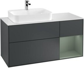 V&B Waschtischunterschrank Finion mit Wandbeleuchtung, Breite: 120 cm, Lackiert - Bild 1
