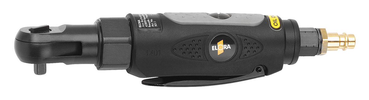 Elora Druckluft Knarrenschrauber 1/4 Mini ELORA-5011 Schwarz 35 Nm - Bild 1