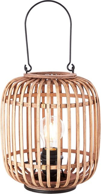 Brilliant Tischleuchte Woodrow mit Tragegriff, Hellbraun, Durchmesser: 21,5 cm, E27, 60W - Bild 1