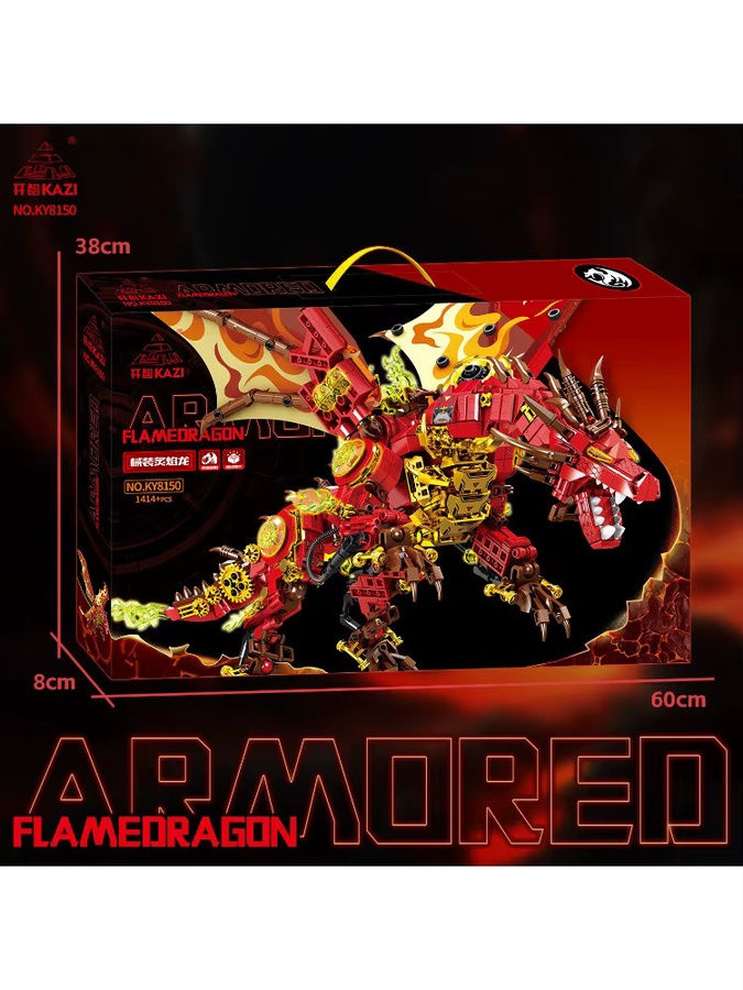 Kaizhi Flammendrache, Mecha-Modell, mechanische Montage, Bausteinspielzeug - Bild 6