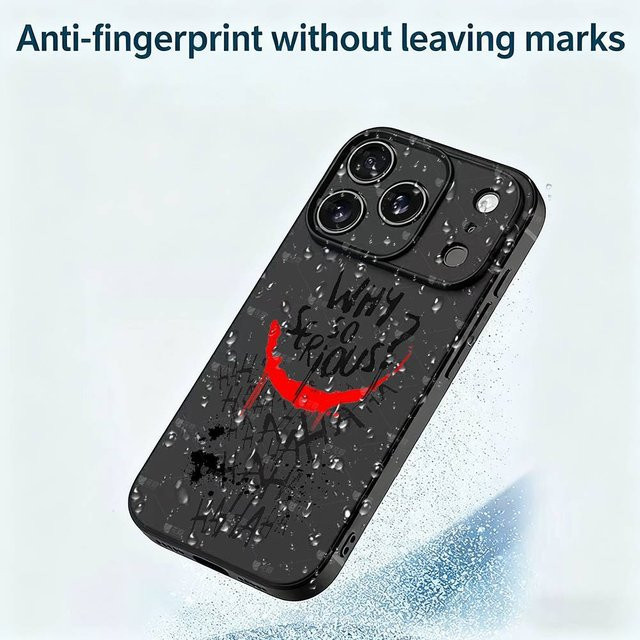 Klassische Linien Why So Serlous Hahaha Handyhülle für iPhone 12 bis iPhone 17 Air Plus Pro Max, satiniert glänzend, bunt - Bild 1