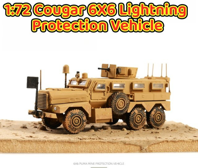 GRAPMAN US Cougar 6X6 Blitzschutzfahrzeug, Militärmodell, 1:72, Kunststoff - Bild 1