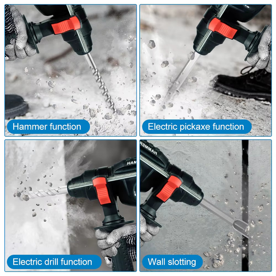 Kamolee Akku-Bohrhammer mit bürstenlosem Motor 2000 W und 10600 IPM für Makita LXT Akkus - Bild 4