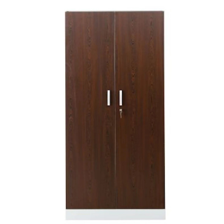 PROREGAL Aktenschrank Beetle mit 4 Fachböden und Schloss, Weiß und Wenge, H x B x T: 195 x 92 x 42 cm - Bild 2