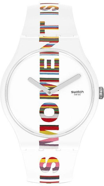 Swatch Armbanduhr, Quarz, Kunststoffgehäuse, 41 mm, Silikonarmband, Unisex - Bild 1