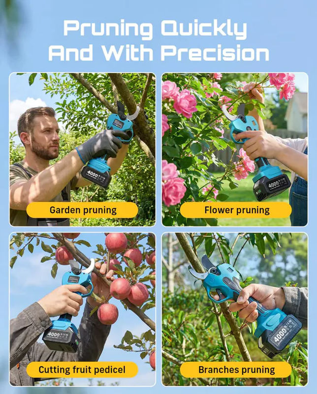 Seesii Bürstenlose Elektrische Gartenschere 800W mit 50mm Schneidkapazität in Blau, kompatibel mit Makita LXT 18V Akku, ideal für Obstbäume und Bonsai - Bild 6