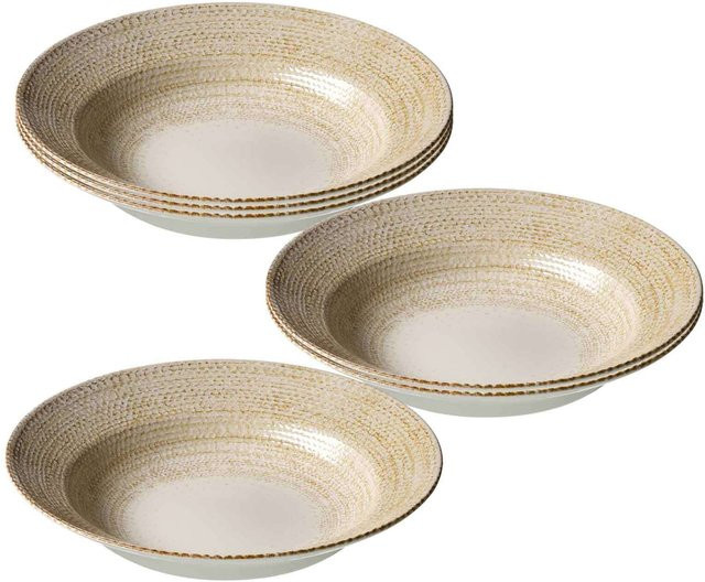 Ritzenhoff & Breker Pastateller Rimini Pasta Bowl, 6er Set, Beige und Grau, Durchmesser: 29 cm - Bild 1