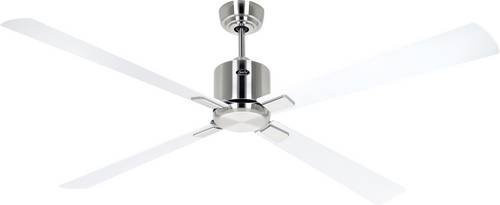 CasaFan ECO NEO III 152 BN-WE/LG WiFi Deckenventilator mit Licht und Fernbedienung in Weiß/Lichtgrau und Chrom gebürstet - Bild 1