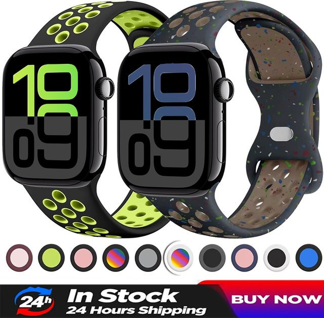 ZHANGU Uhrenarmband Silikon, Schwarz, Unisex - Bild 1