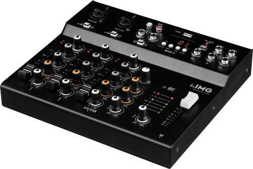 IMG StageLine MXR-4 Konsolen-Mischpult mit 4 Kanälen, Bluetooth und USB-Anschluss in Schwarz - Bild 1