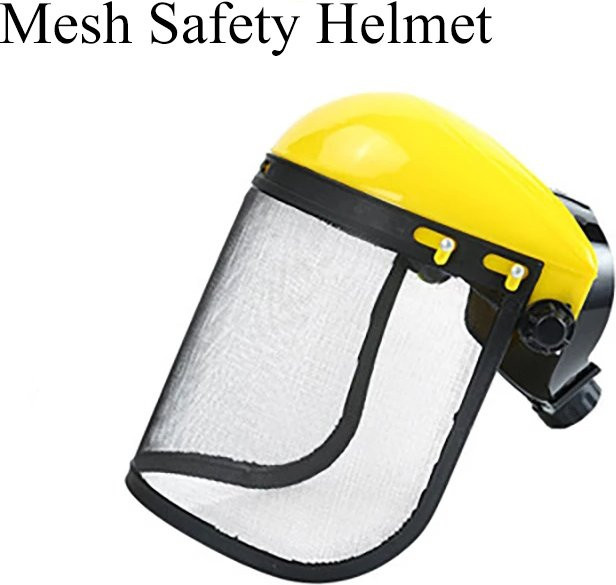 Schutzhelm für Garten und Forst mit Vollgesichts-Mesh-Visier in Gelb - Bild 1