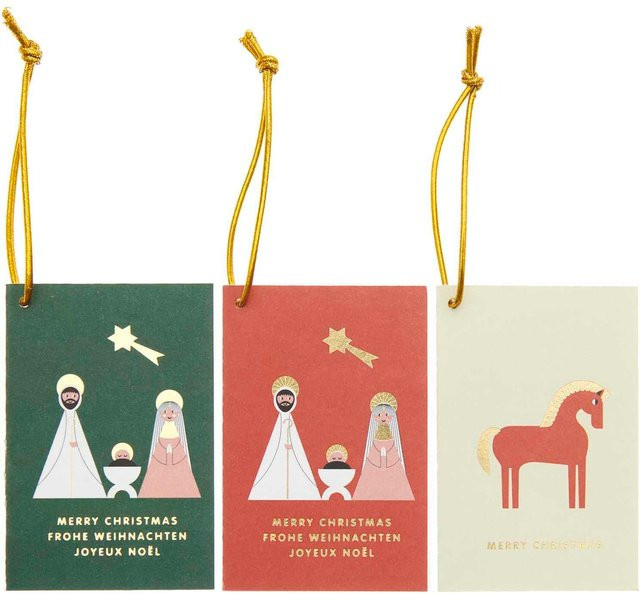 Rico Design Paper Poetry Kärtchenanhänger Holy Family mit Krippen-Motiven, 6 Stück, Multicolor - Bild 1