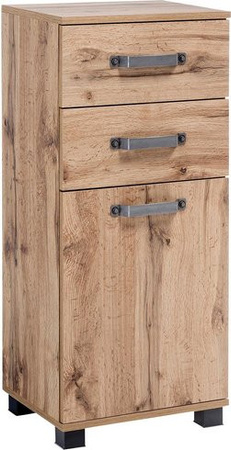 Schildmeyer Badschrank Milan in Braun mit Soft-Close-Türen und Regalen, B/H/T: 40 x 94,8 x 32 cm