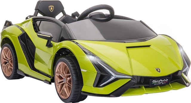 HOMCOM Lamborghini SIAN Elektro Auto, Kinderfahrzeug, 2 Sitzer, Grün, mit Fernbedienung, ab 3 Jahre - Bild 1
