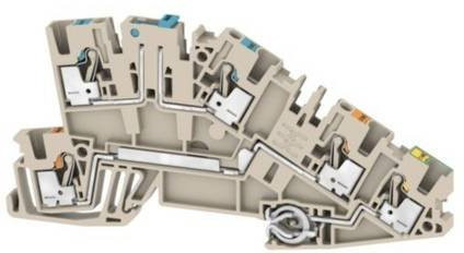 Hager KR02SI4 Dreileiterklemme in Beige - Bild 1