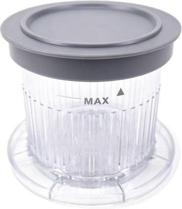 Grillz Eis-Mixbecher mit Deckel, Spülmaschinenfeste Dessertbecher aus Kunststoff, 0,24 l, Grau/Transparent - Bild 1