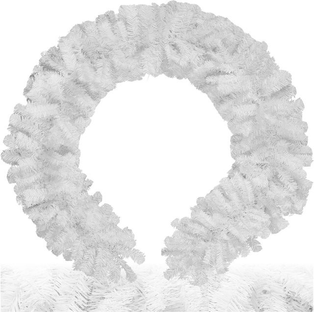 tectake Weihnachtsgirlande Weiß, naturgetreu, B/H/T: 270 x 30 x 30 cm - Bild 1