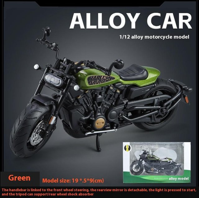 Linyi toy car Davidson Sportster-S Off-Road Legierung Motorrad, 1:12, ab 14 Jahren - Bild 1